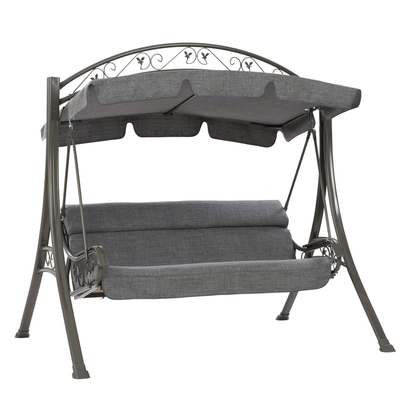 grey Patio Swing With Canopy Nantucket Collection product image by CorLiving