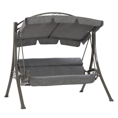 grey Patio Swing With Canopy Nantucket Collection product image by CorLiving#color_grey