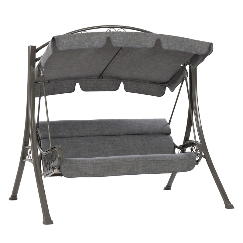 grey Patio Swing With Canopy Nantucket Collection product image by CorLiving
