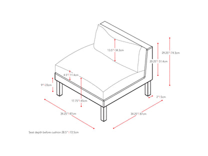 Modern patio chair with sleek black metal frame, wide armrests, and plush grey cushions. Perfect for outdoor seating, combining comfort and contemporary style. Durable and weather-resistant materials.