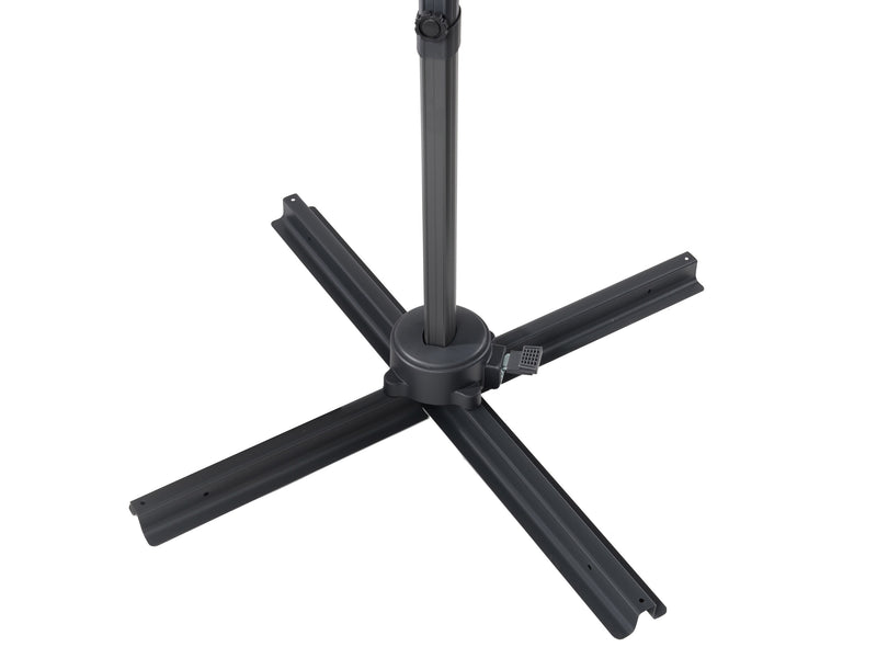 black offset patio umbrella, 360 degree 100 Series detail image CorLiving