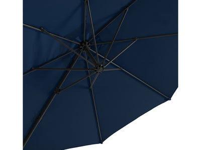 navy blue offset patio umbrella, 360 degree 100 Series detail image CorLiving#color_navy-blue