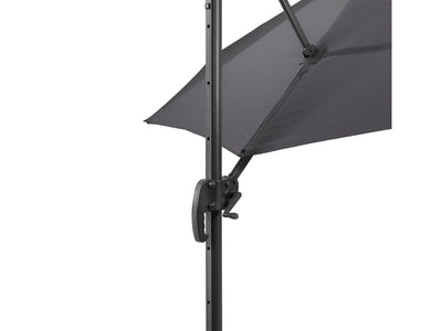grey offset patio umbrella, 360 degree 100 Series detail image CorLiving#color_grey
