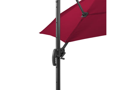 wine red offset patio umbrella, 360 degree 100 Series detail image CorLiving#color_wine-red