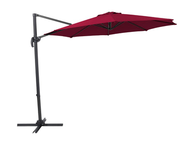 wine red offset patio umbrella, 360 degree 100 Series product image CorLiving#color_wine-red