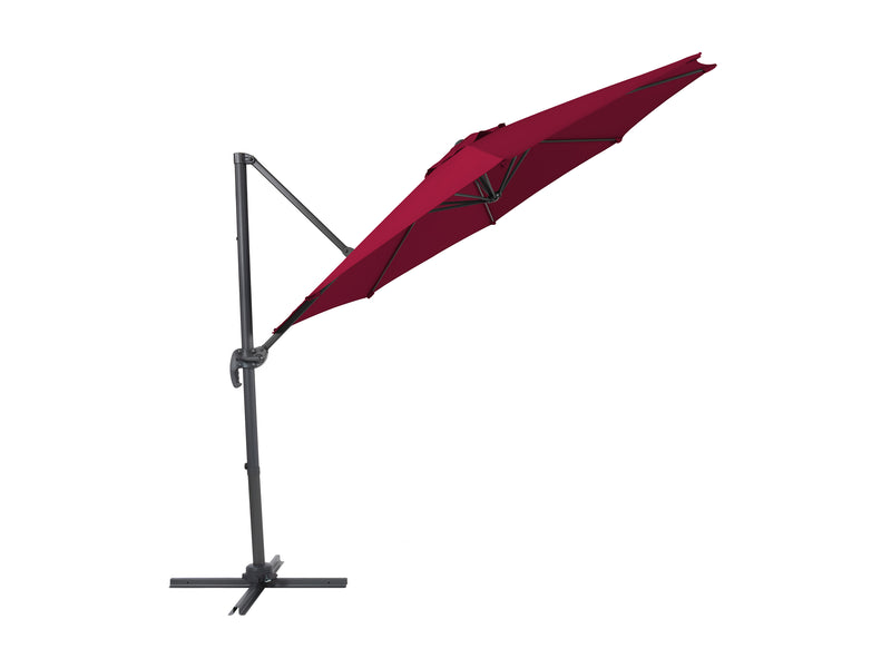 wine red offset patio umbrella, 360 degree 100 Series product image CorLiving