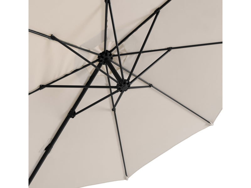 off white offset patio umbrella, 360 degree 100 Series detail image CorLiving