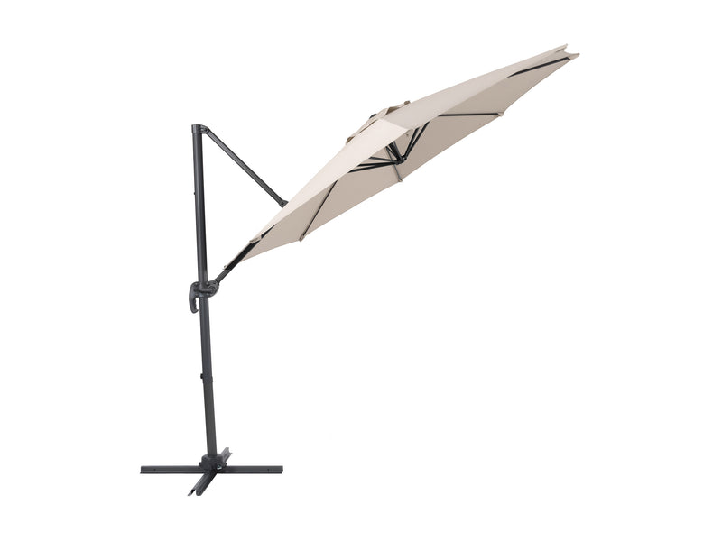 off white offset patio umbrella, 360 degree 100 Series product image CorLiving