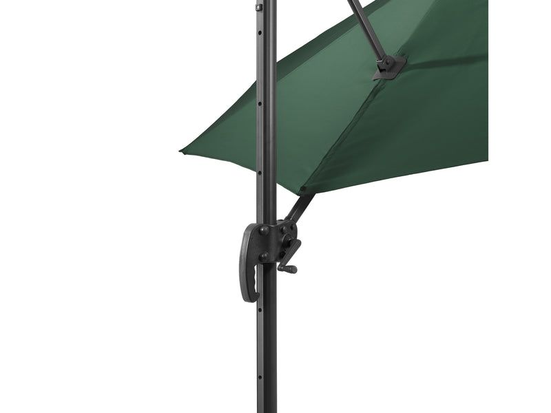 dark green offset patio umbrella, 360 degree 100 Series detail image CorLiving