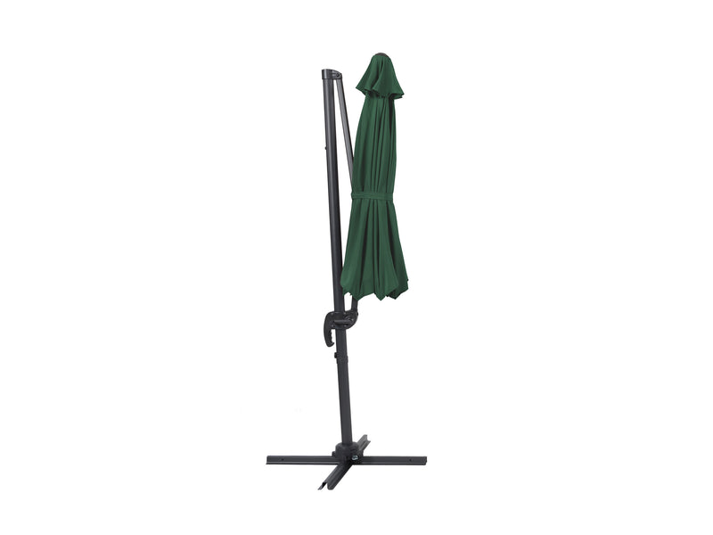 dark green offset patio umbrella, 360 degree 100 Series product image CorLiving