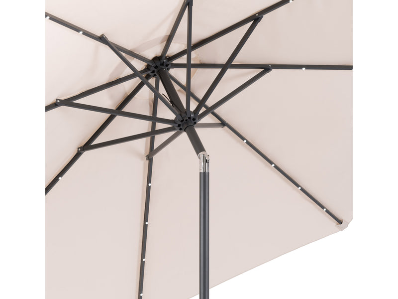 beige led umbrella, tilting Skylight Collection detail image CorLiving