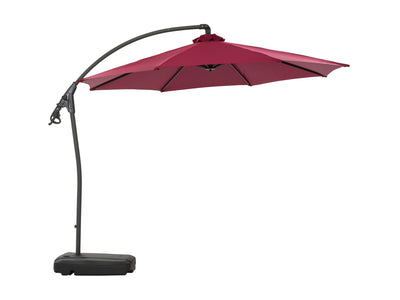 wine red cantilever patio umbrella with base Endure Collection product image CorLiving#color_wine-red