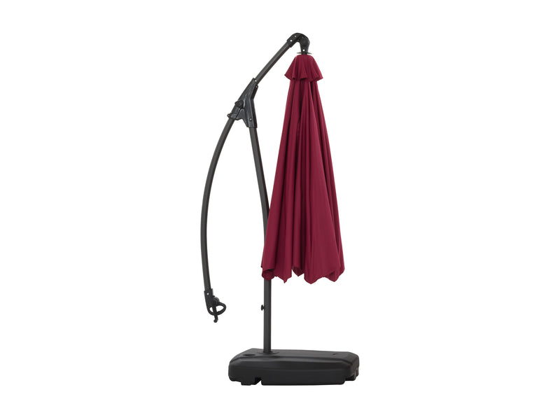 wine red cantilever patio umbrella with base Endure Collection product image CorLiving