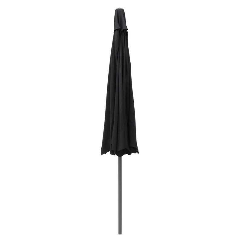 black 10ft patio umbrella, round tilting with base 200 Series product image CorLiving