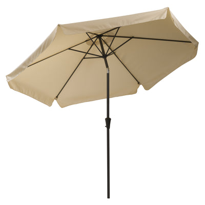 warm white 10ft patio umbrella, round tilting with base 200 Series product image CorLiving#color_warm-white