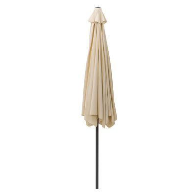 warm white 10ft patio umbrella, round tilting with base 200 Series product image CorLiving#color_warm-white