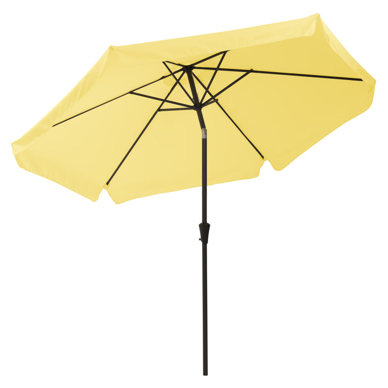 yellow 10ft patio umbrella, round tilting with base 200 Series product image CorLiving