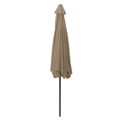 sandy brown 10ft patio umbrella, round tilting with base 200 Series product image CorLiving#color_sandy-brown