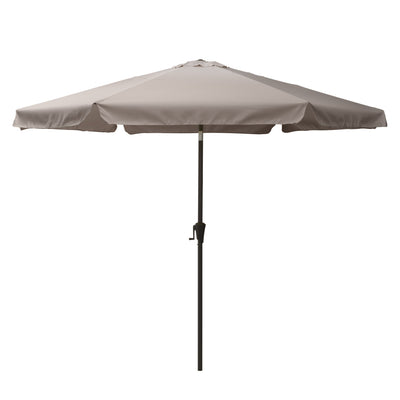 sand grey 10ft patio umbrella, round tilting with base 200 Series product image CorLiving#color_sand-grey