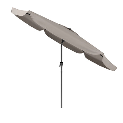 sand grey 10ft patio umbrella, round tilting with base 200 Series product image CorLiving#color_sand-grey