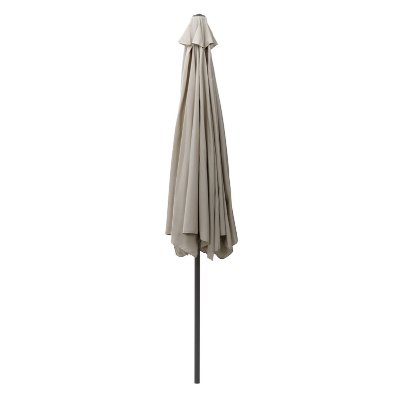 sand grey 10ft patio umbrella, round tilting with base 200 Series product image CorLiving