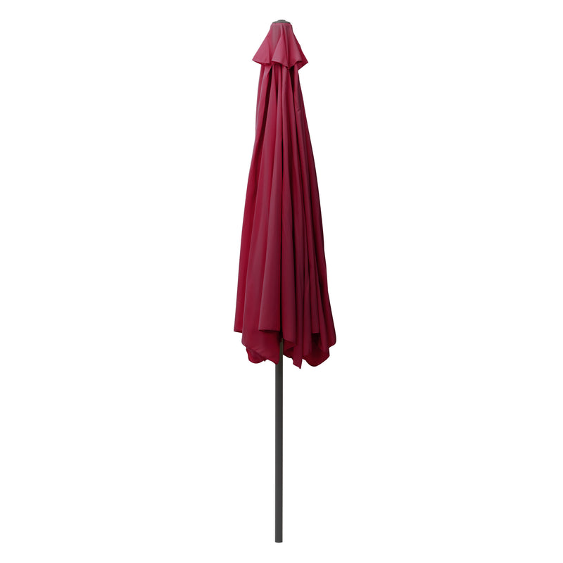 wine red 10ft patio umbrella, round tilting with base 200 Series product image CorLiving