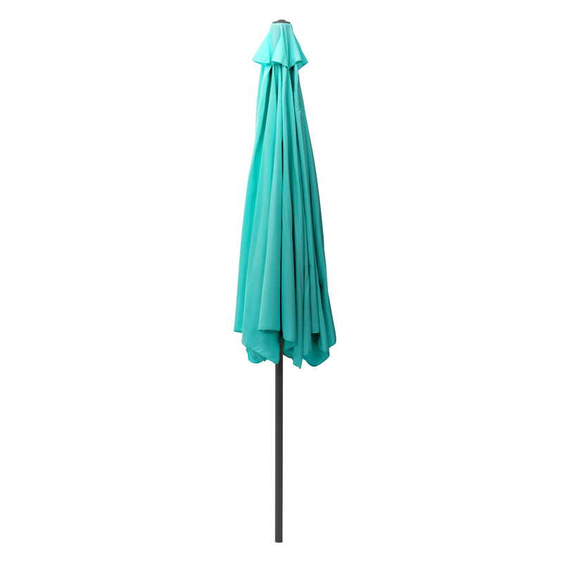 turquoise blue 10ft patio umbrella, round tilting with base 200 Series product image CorLiving