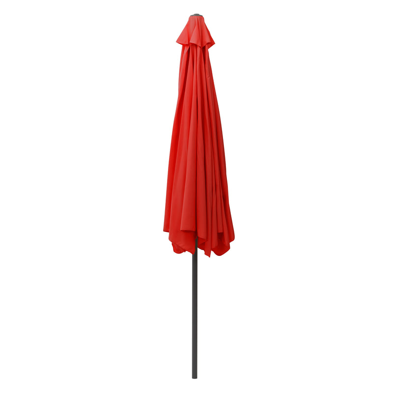 crimson red 10ft patio umbrella, round tilting with base 200 Series product image CorLiving