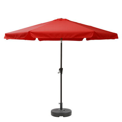 crimson red 10ft patio umbrella, round tilting with base 200 Series product image CorLiving#color_crimson-red
