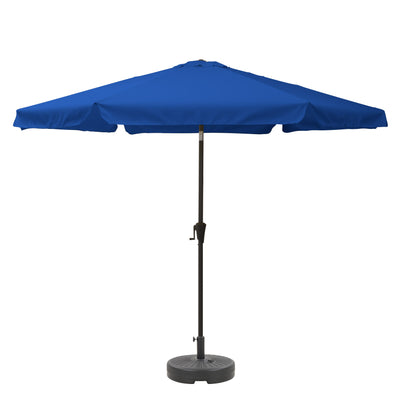 cobalt blue 10ft patio umbrella, round tilting with base 200 Series product image CorLiving#color_cobalt-blue