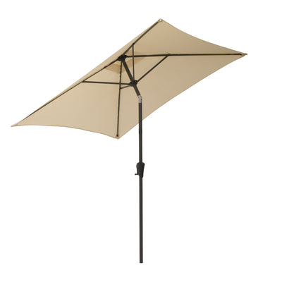 warm white square patio umbrella, tilting with base 300 Series product image CorLiving#color_warm-white