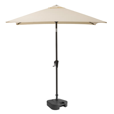 warm white square patio umbrella, tilting with base 300 Series product image CorLiving#color_warm-white