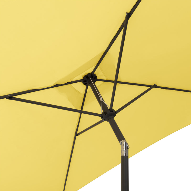 yellow square patio umbrella, tilting with base 300 Series detail image CorLiving