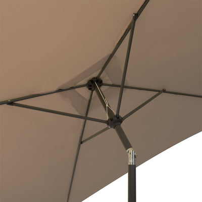 sandy brown square patio umbrella, tilting with base 300 Series detail image CorLiving#color_sandy-brown