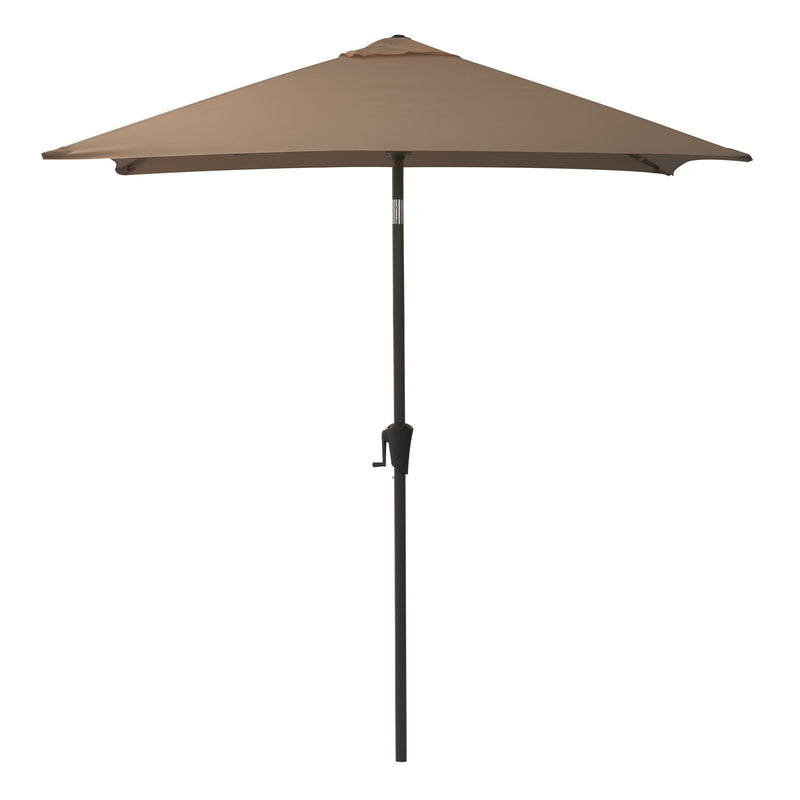 sandy brown square patio umbrella, tilting with base 300 Series product image CorLiving