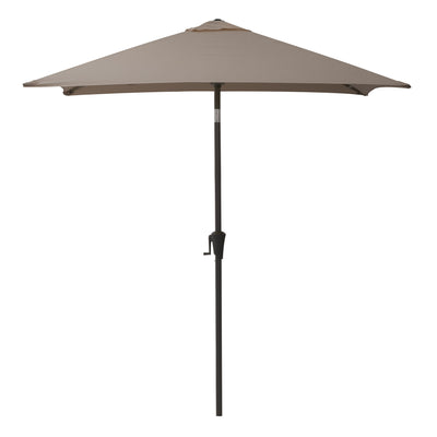 sand grey square patio umbrella, tilting with base 300 Series product image CorLiving#color_sand-grey