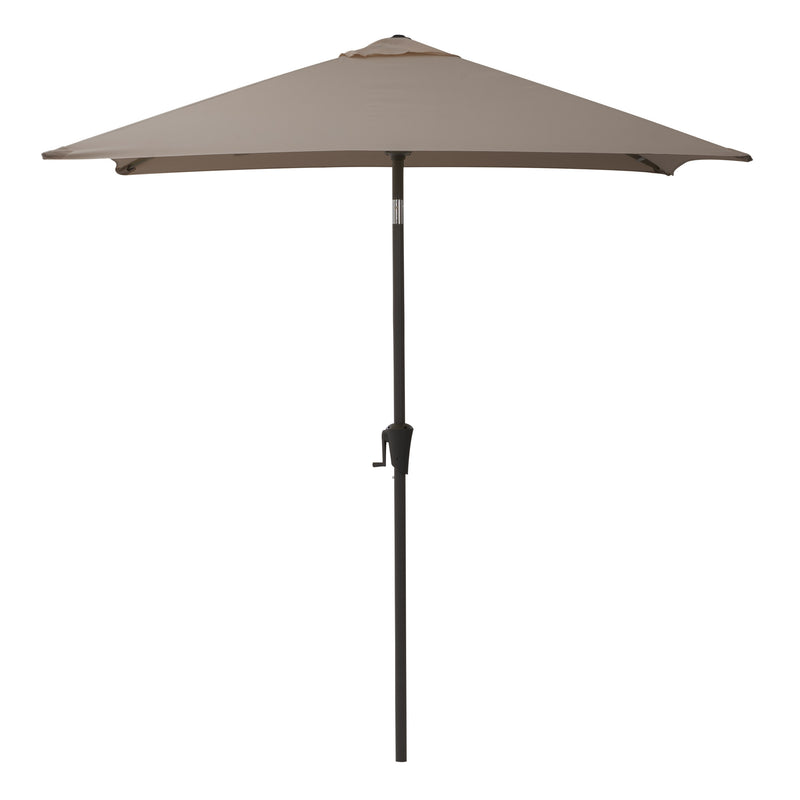 sand grey square patio umbrella, tilting with base 300 Series product image CorLiving