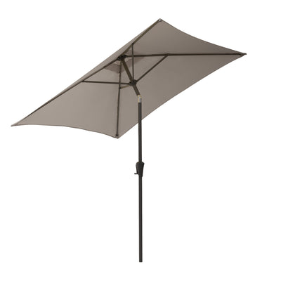 sand grey square patio umbrella, tilting with base 300 Series product image CorLiving#color_sand-grey