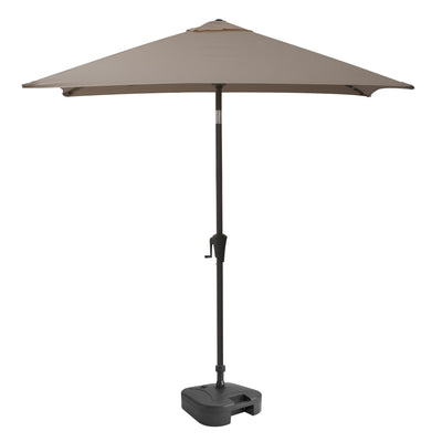 sand grey square patio umbrella, tilting with base 300 Series product image CorLiving#color_sand-grey
