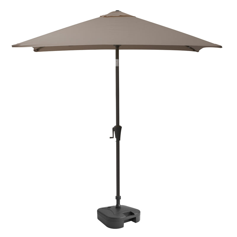 sand grey square patio umbrella, tilting with base 300 Series product image CorLiving
