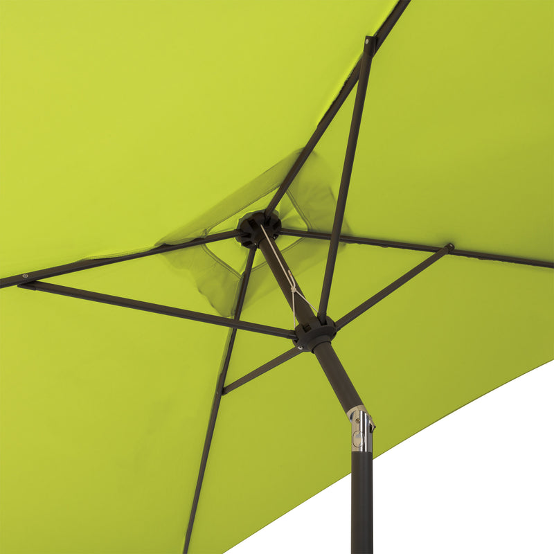 lime green square patio umbrella, tilting with base 300 Series detail image CorLiving