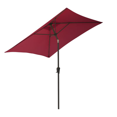 wine red square patio umbrella, tilting with base 300 Series product image CorLiving#color_wine-red