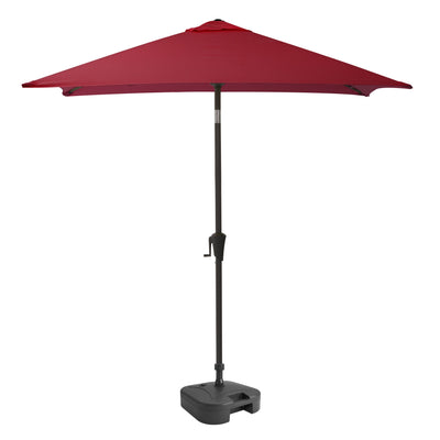 wine red square patio umbrella, tilting with base 300 Series product image CorLiving#color_wine-red