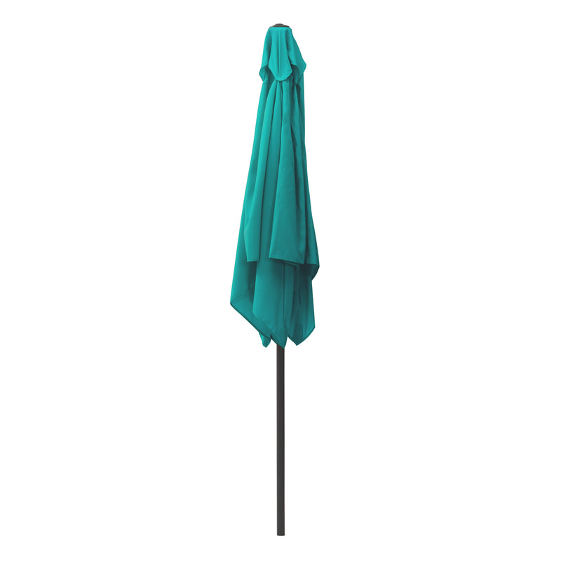 turquoise blue square patio umbrella, tilting with base 300 Series product image CorLiving