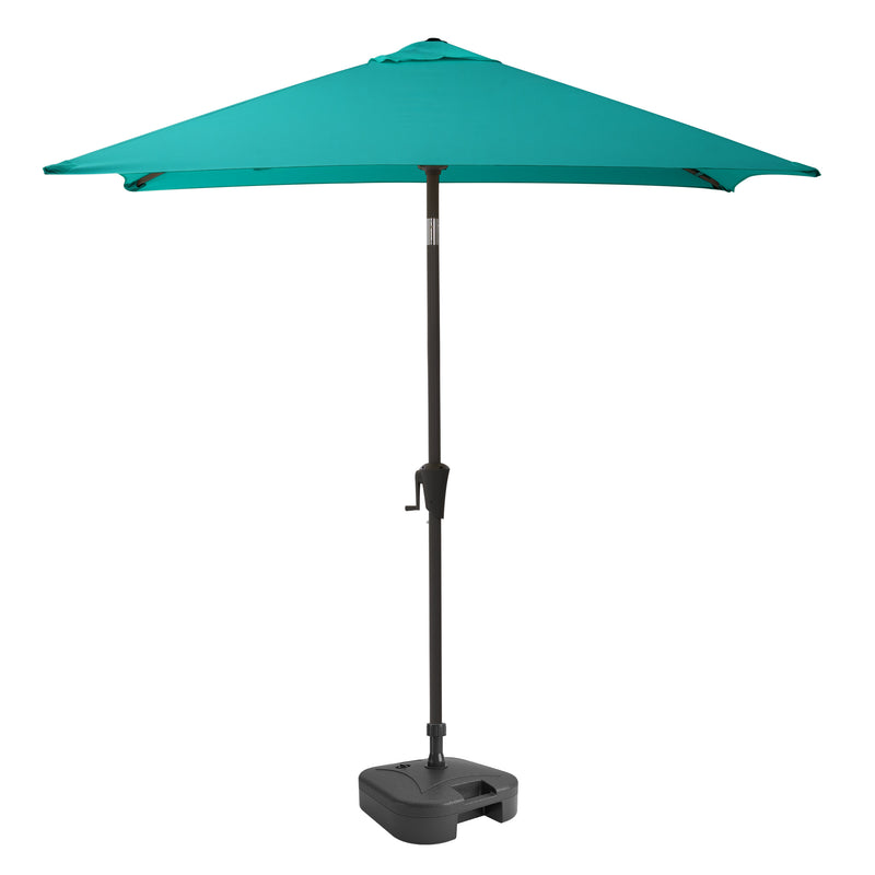 turquoise blue square patio umbrella, tilting with base 300 Series product image CorLiving