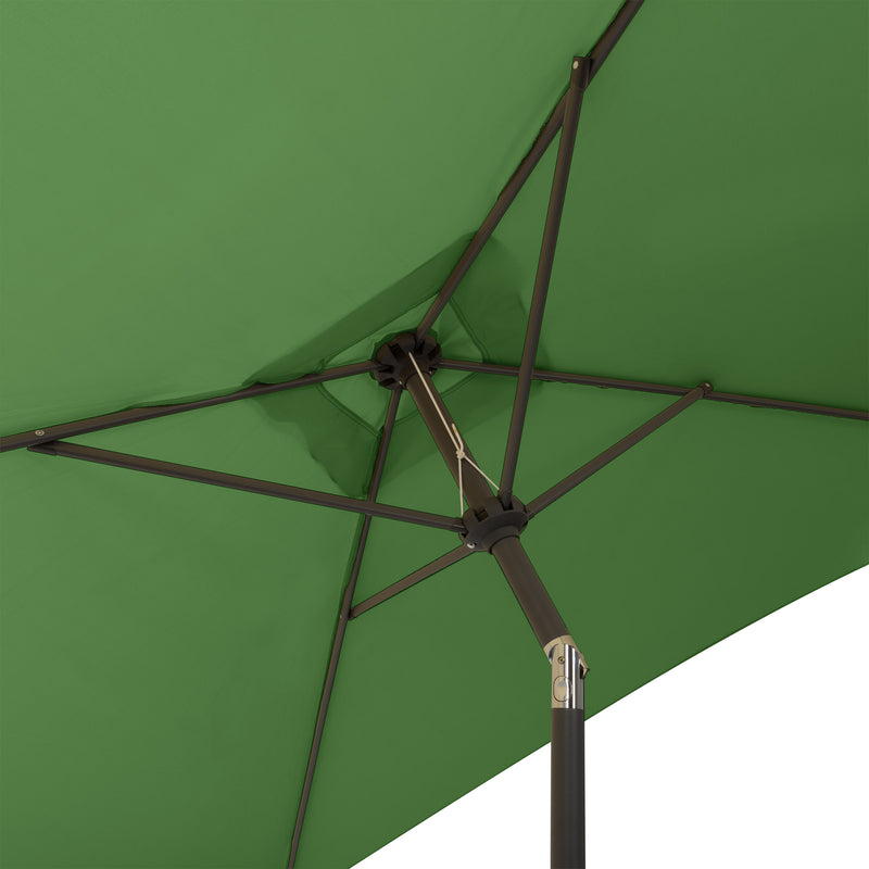 forest green square patio umbrella, tilting with base 300 Series detail image CorLiving