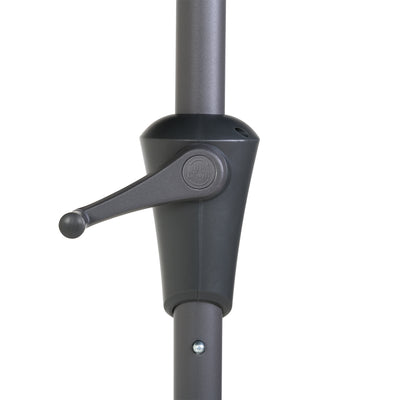 forest green square patio umbrella, tilting with base 300 Series detail image CorLiving#color_forest-green
