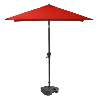 crimson red square patio umbrella, tilting with base 300 Series product image CorLiving#color_crimson-red