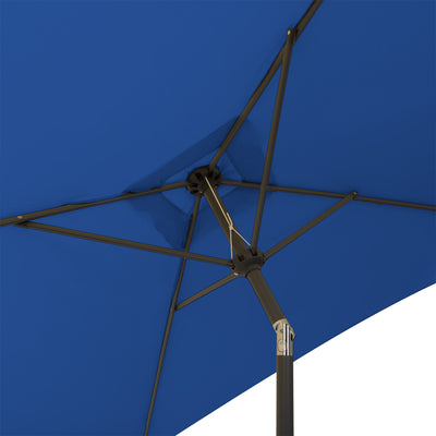 cobalt blue square patio umbrella, tilting with base 300 Series detail image CorLiving#color_cobalt-blue