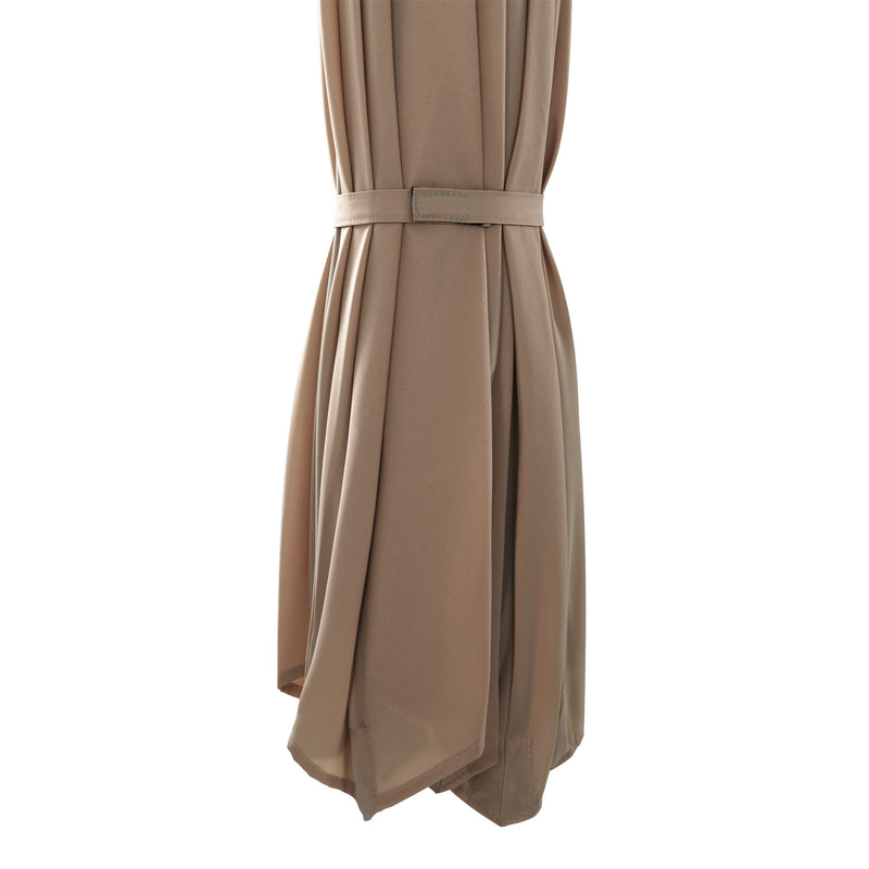 brown offset patio umbrella with base 400 Series detail image CorLiving
